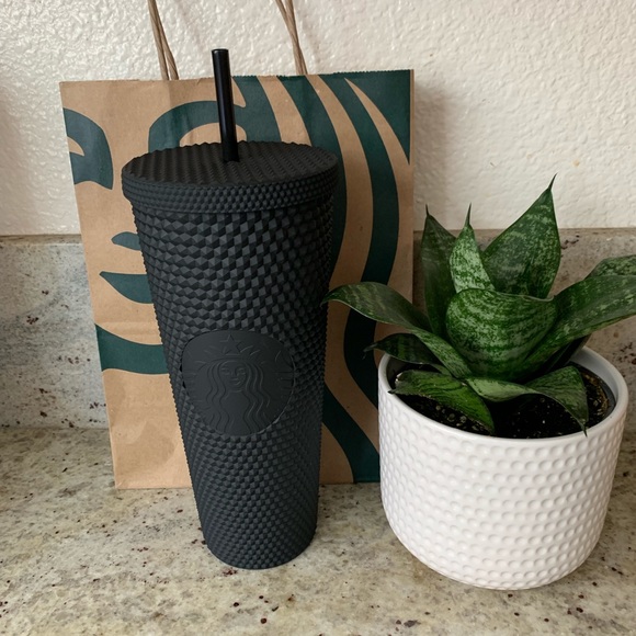 Starbucks Accessories - Starbucks Matte Black Tumbler Venti w/ Spikes 24oz